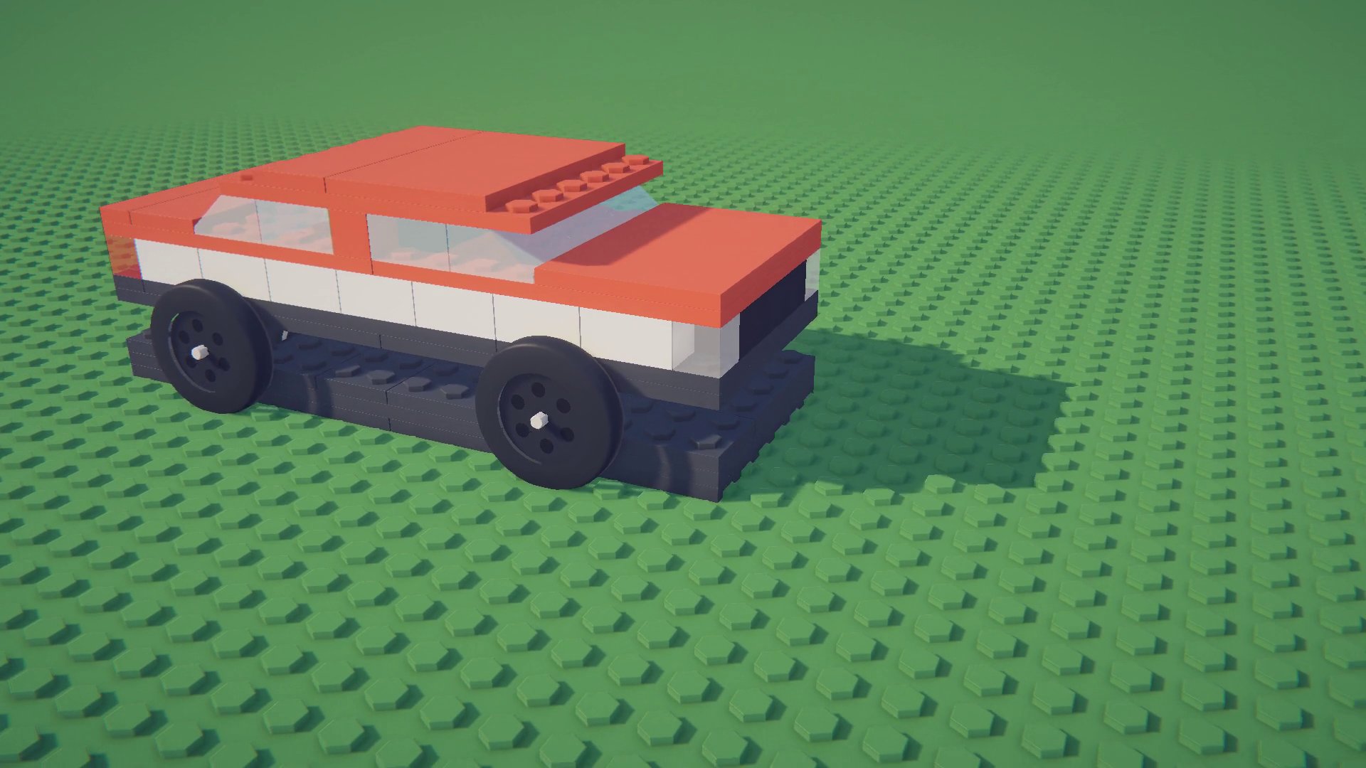A car with turning wheels