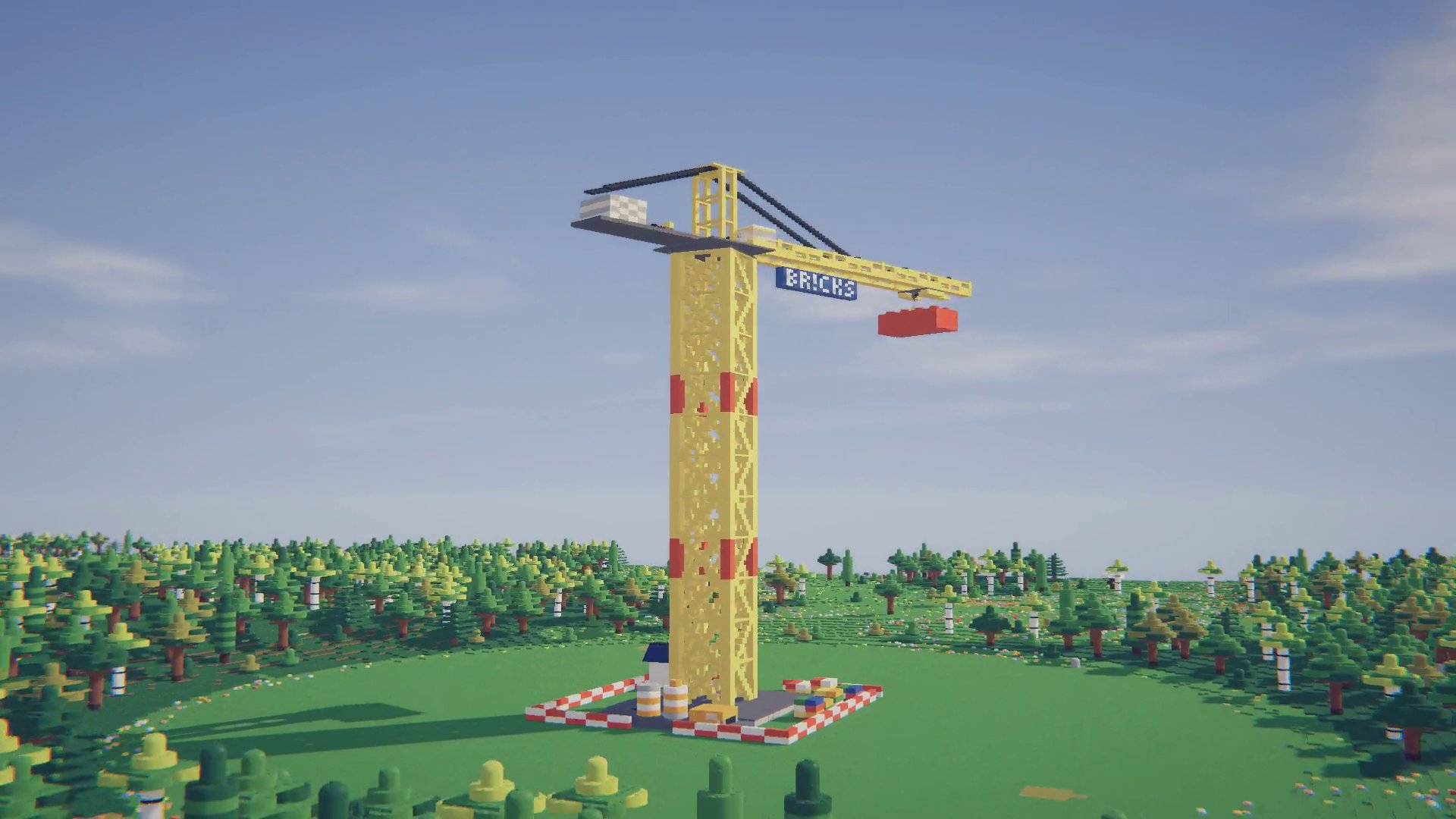 A crane over the woods