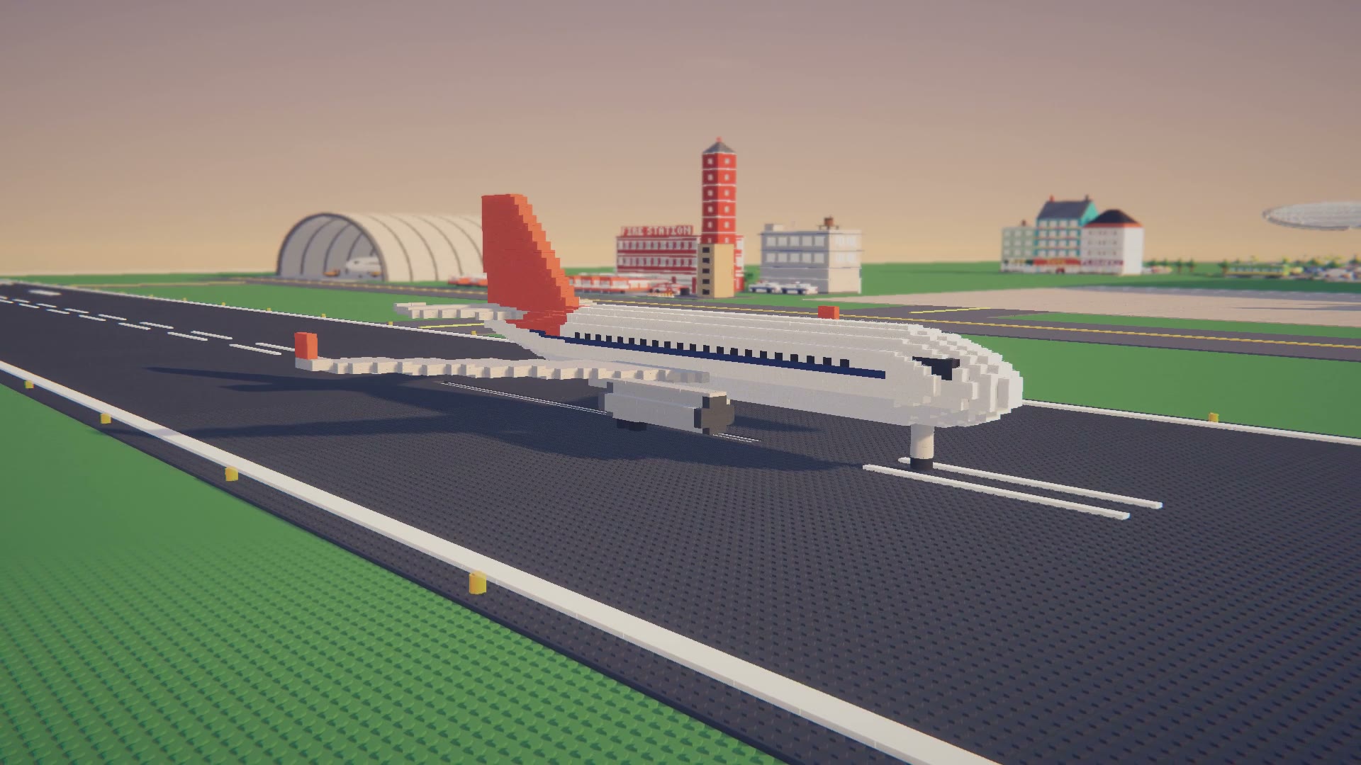 An airliner on the runway