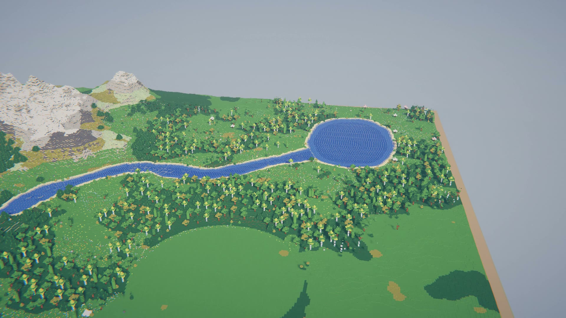 Woods and a lake